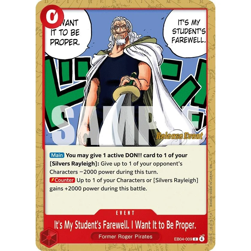 It's My Student's Farewell. I Want It to Be Proper. (EB04-009) (Adventure on Kami's Island Release Event Cards)