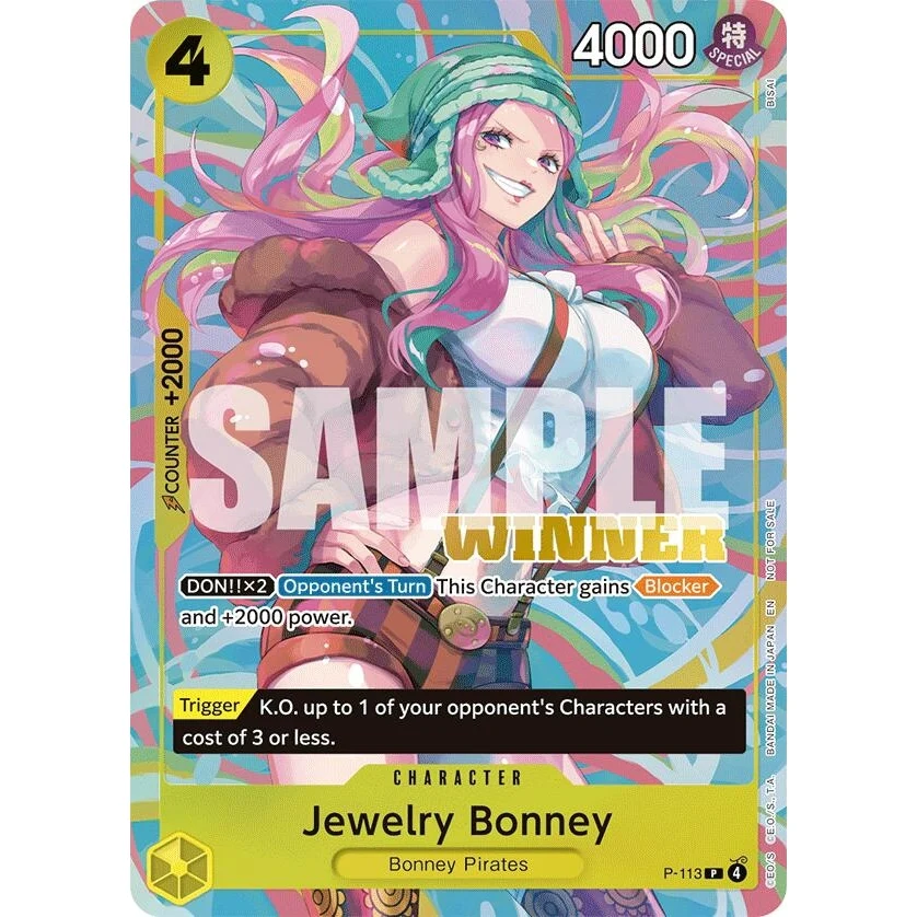 Jewelry Bonney (Heroines Battle Winner Pack) (P-113) (One Piece Promotion Cards)