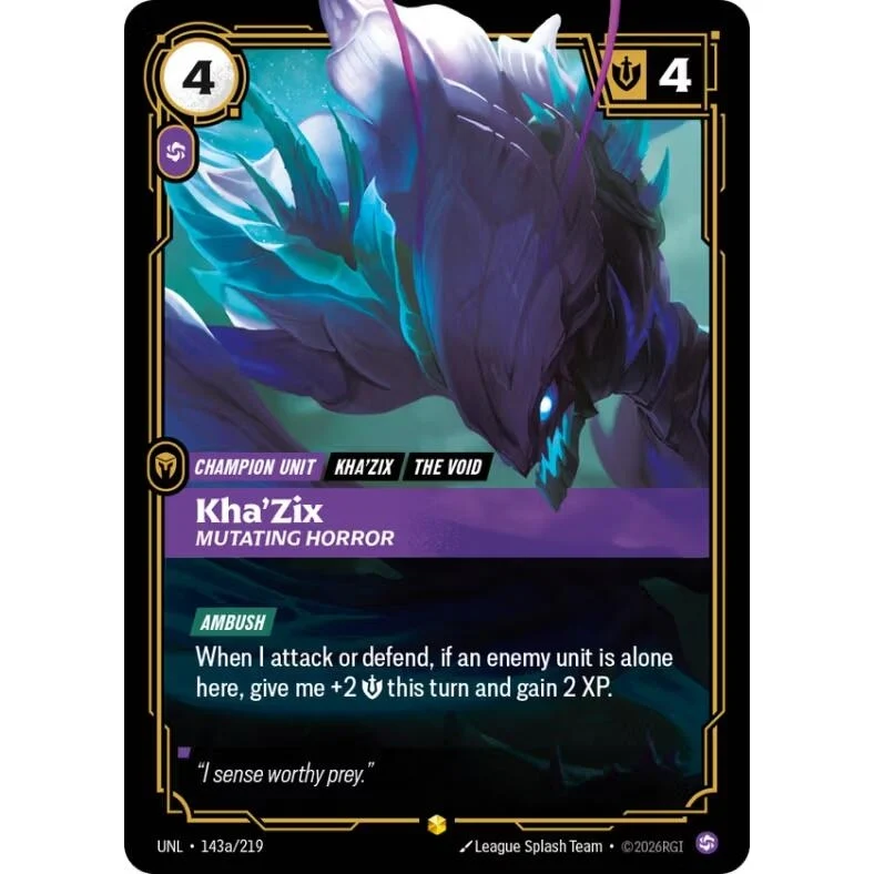 Kha'Zix - Mutating Horror (Alternate Art) (143a/219) (Unleashed)