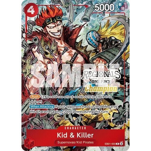 Kid & Killer (Offline Regional Champion Card Set 2025 Vol.2) (EB01-003) (One Piece Promotion Cards)