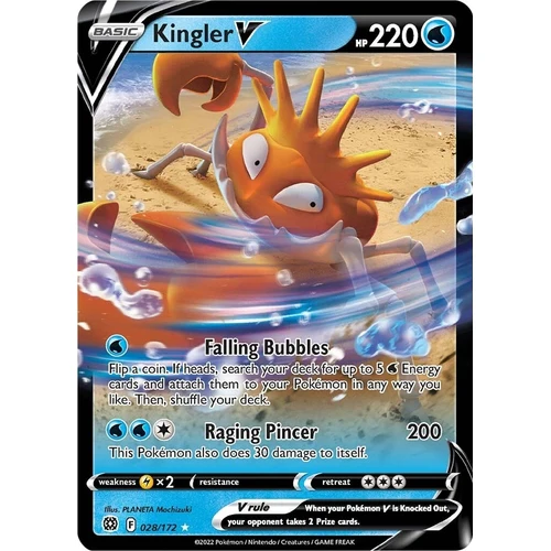 Kingler V (028/172) (SWSH09: Brilliant Stars)