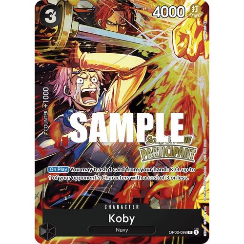 Koby (Offline Regional 2023) [Participant] (OP02-098) [One Piece Promotion Cards]