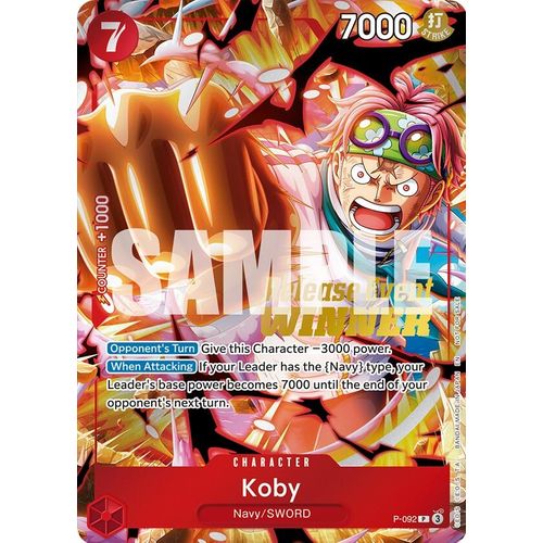 Koby (OP12 Release Event Winner) (P-092) (One Piece Promotion Cards)