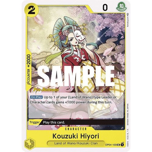 Kouzuki Hiyori (OP04-103) [Kingdoms of Intrigue Pre-Release Cards]