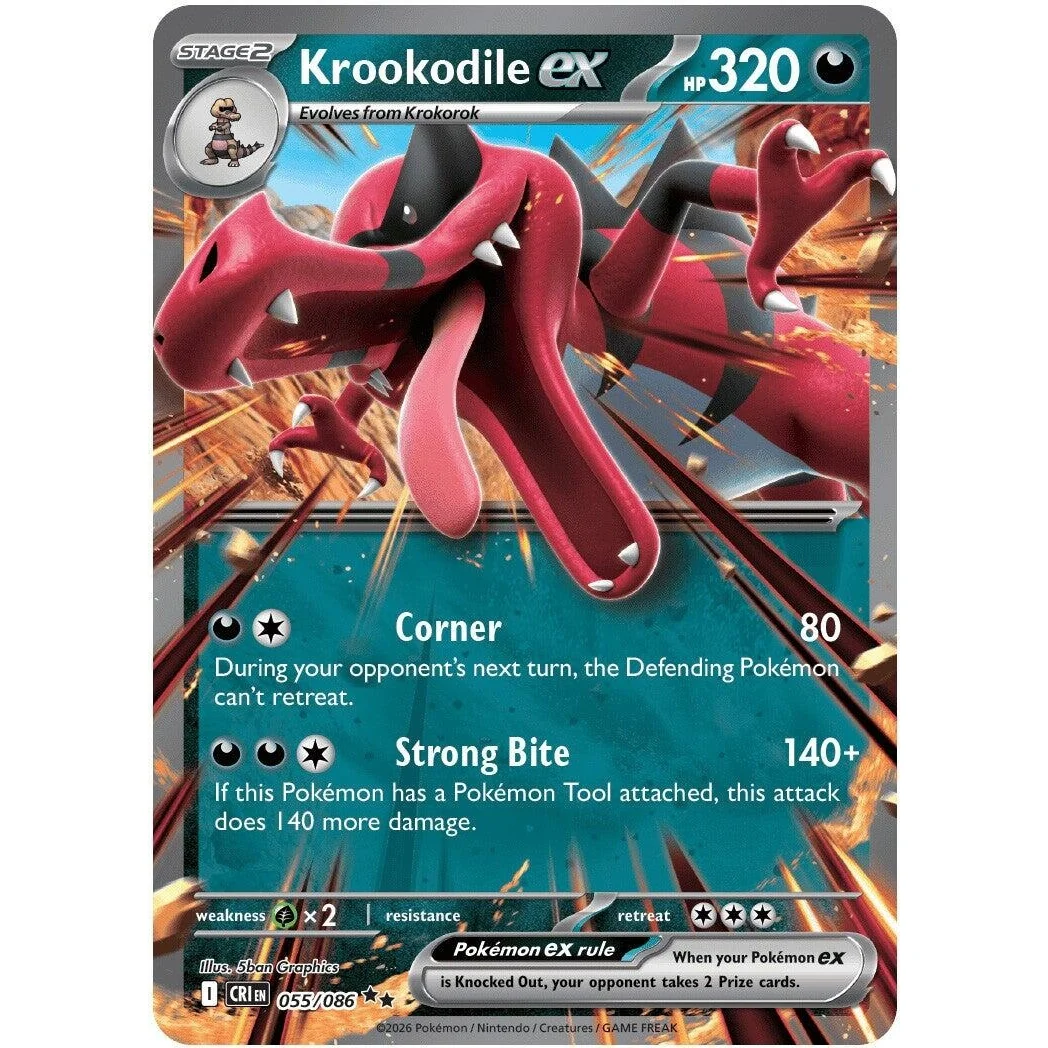 Krookodile ex (055/086) (ME04: Chaos Rising)
