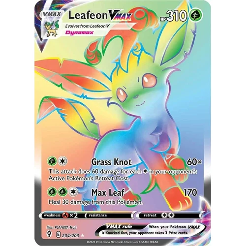 Leafeon VMAX (Secret) (204/203) (SWSH07: Evolving Skies)