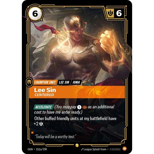 Lee Sin - Centered (Alternate Art) (151a/298) (Origins)