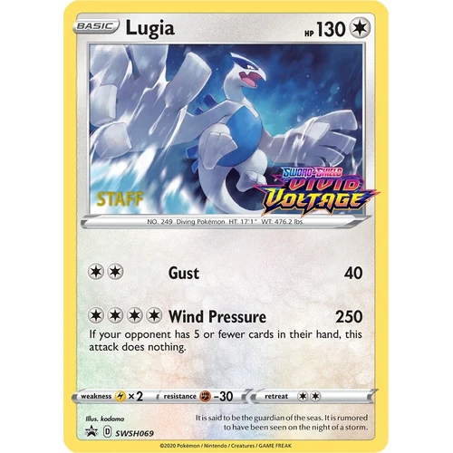 Lugia - SWSH069 (Prerelease) [Staff] (SWSH069) (SWSH: Sword & Shield Promo Cards)