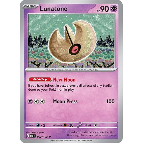 Lunatone (092/197) [SV03: Obsidian Flames]