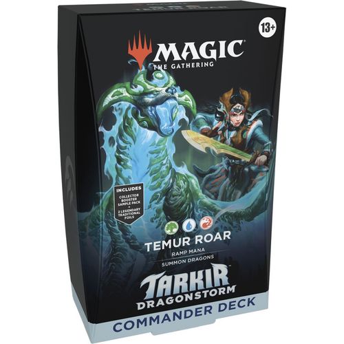 Magic The Gathering | Tarkir: Dragonstorm - Temur Roar (Green/Blue/Red) Commander Deck