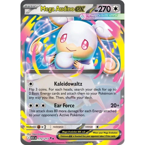 Mega Audino ex (172/217) (ME: Ascended Heroes)