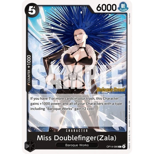 Miss Doublefinger(Zala) (OP14-086) (The Azure Sea's Seven Release Event Cards)
