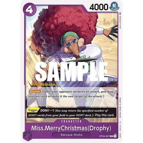 Miss.MerryChristmas(Drophy) (OP04-067) [Kingdoms of Intrigue Pre-Release Cards]