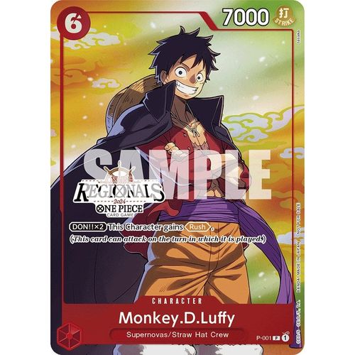 Monkey.D.Luffy (001) (Online Regional 2024 Vol. 2) [Participant] (P-001) [One Piece Promotion Cards]