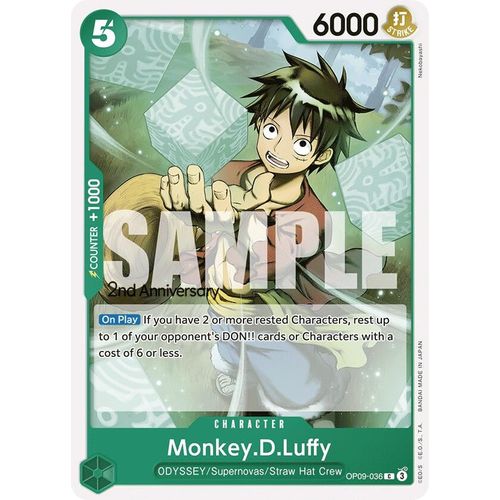 Monkey.D.Luffy (036) (OP09-036) [Emperors in the New World: 2nd Anniversary Tournament Cards]