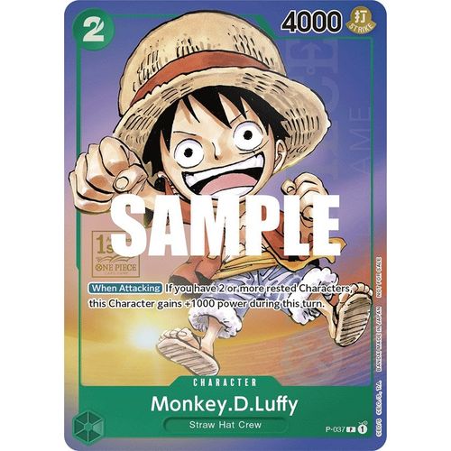 Monkey.D.Luffy (037) (1st Anniversary Tournament) (P-037) [One Piece Promotion Cards]