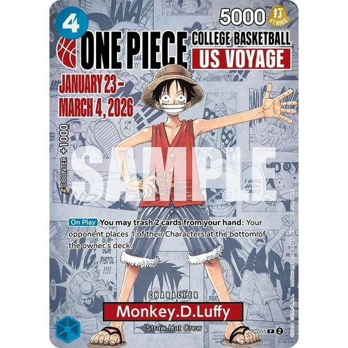 Monkey.D.Luffy (055) (College Basketball US Voyage) (P-055) (One Piece Promotion Cards)