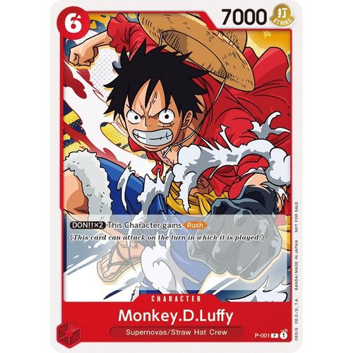 Monkey.D.Luffy (Super Pre-Release) [Participant] (P-001) [One Piece Promotion Cards]