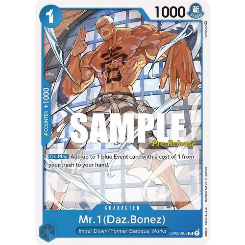 Mr.1 (Daz.Bonez) (OP02-063) [Paramount War Pre-Release Cards]