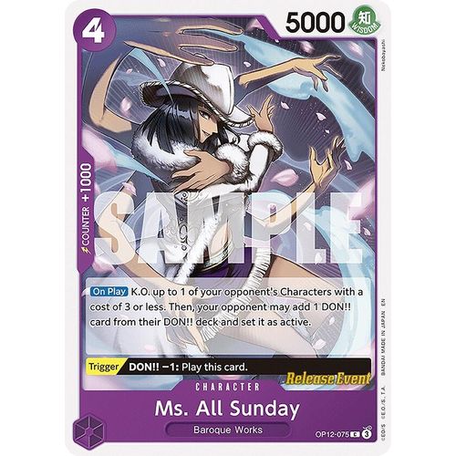 Ms. All Sunday (OP12-075) (Legacy of the Master Release Event Cards)