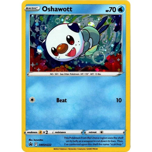 Oshawott - SWSH222 (Cosmo Holo) (SWSH222) (SWSH: Sword & Shield Promo Cards)
