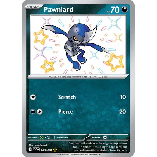 Pawniard (185/091) [SV: Paldean Fates]