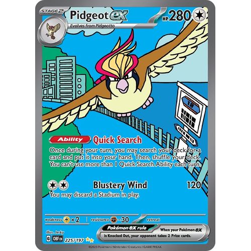 Pidgeot ex (225/197) [SV03: Obsidian Flames]