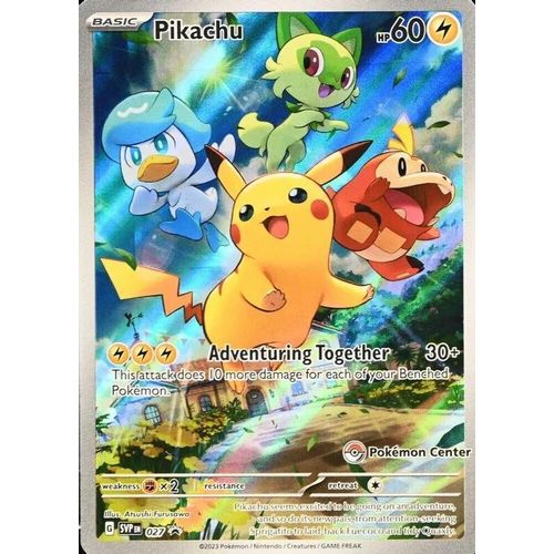 Pikachu - 027 (Pokemon Center Exclusive) (027) (SV: Scarlet & Violet Promo Cards)