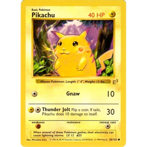 Pikachu - 58/102 (E3 Stamped with Red Cheeks) (058/102) (Miscellaneous Cards & Products)