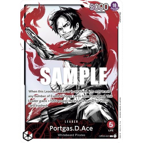 Portgas.D.Ace (Alternate Art) (OP03-001) [Pillars of Strength]