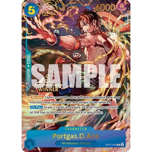 Portgas.D.Ace - OP07-053 (3rd Anniversary Winner) (OP07-053) (One Piece Promotion Cards)