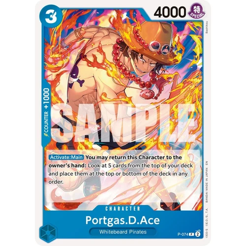 Portgas.D.Ace - P-074 (Pirate Foil) (P-074) (Premium Booster -The Best- Vol. 2)