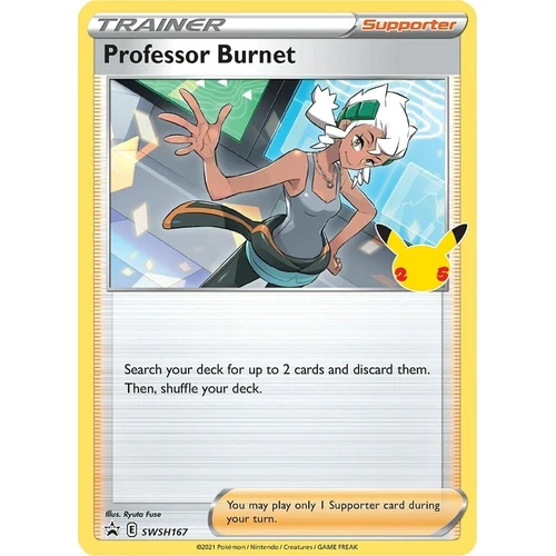 Professor Burnet - SWSH167 (25th Anniversary Stamp) (SWSH167) (SWSH: Sword & Shield Promo Cards)