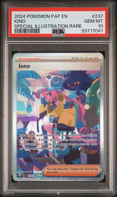 PSA GEM MT 10 - IONO SPECIAL ILLUSTRATION RARE 2024 POKEMON PAF EN-PALDEAN FATES