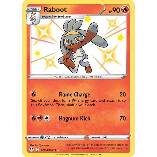 Raboot (SV016/SV122) (Shining Fates: Shiny Vault)
