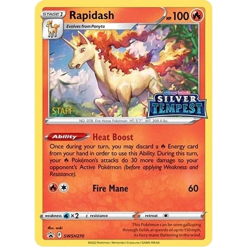 Rapidash - SWSH270 (Prerelease) [STAFF] (SWSH270) (SWSH: Sword & Shield Promo Cards)