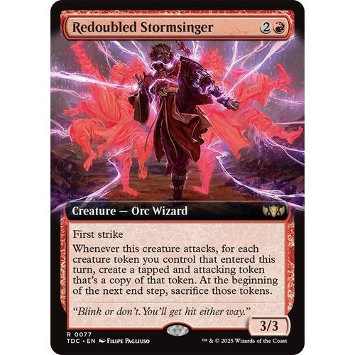 Redoubled Stormsinger (Extended Art) (77) [Commander: Tarkir: Dragonstorm]