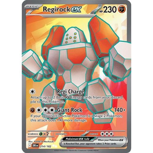Regirock ex (214/182) (SV10: Destined Rivals)