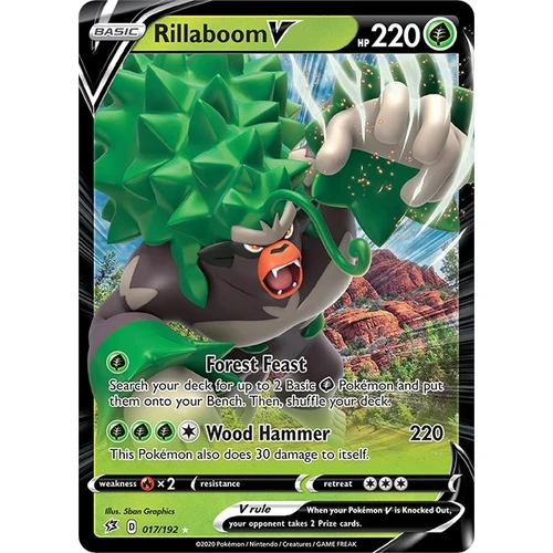 Rillaboom V (017/192) (SWSH02: Rebel Clash)