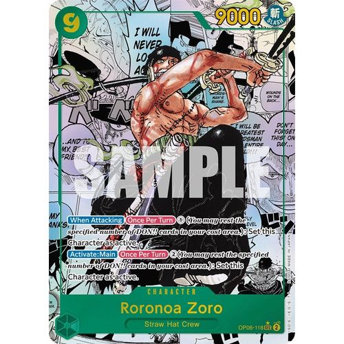 Roronoa Zoro (Alternate Art) (Manga) (OP06-118) [Wings of the Captain]