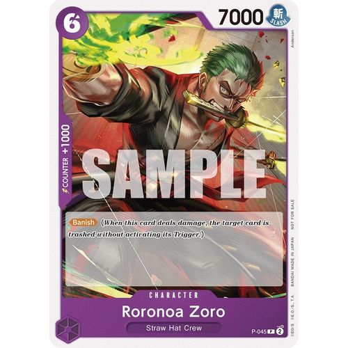 Roronoa Zoro (OP-06 Pre-Release Tournament) [Participant] (P-045) [One Piece Promotion Cards]