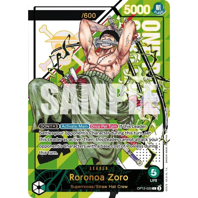 Roronoa Zoro - OP12-020 [Serial Number] (OP12-020) (One Piece Promotion Cards)