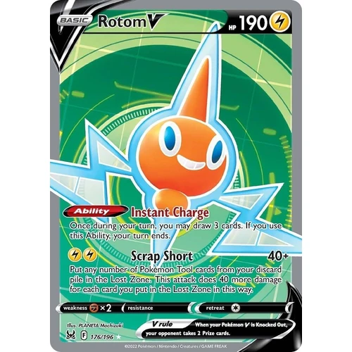 Rotom V (Full Art) (176/196) (SWSH11: Lost Origin)