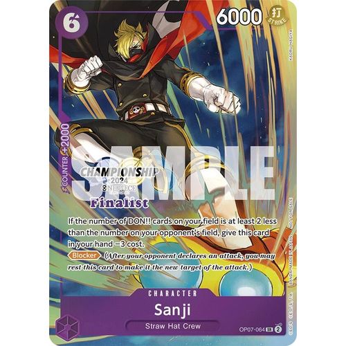 Sanji (Championship 2024 Finalist Card Set) (OP07-064) [One Piece Promotion Cards]