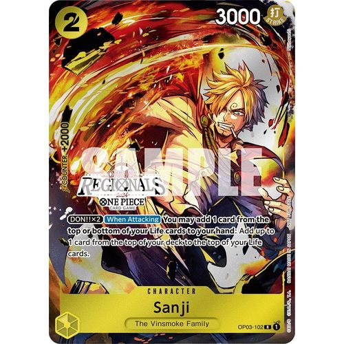 Sanji (Offline Regional 2024) [Participant] (OP03-102) [One Piece Promotion Cards]