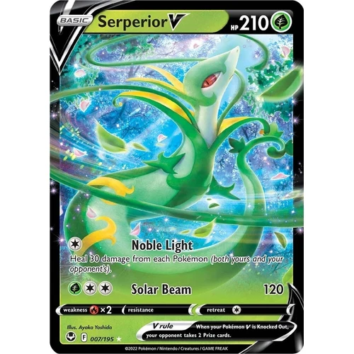 Serperior V (007/195) (SWSH12: Silver Tempest)
