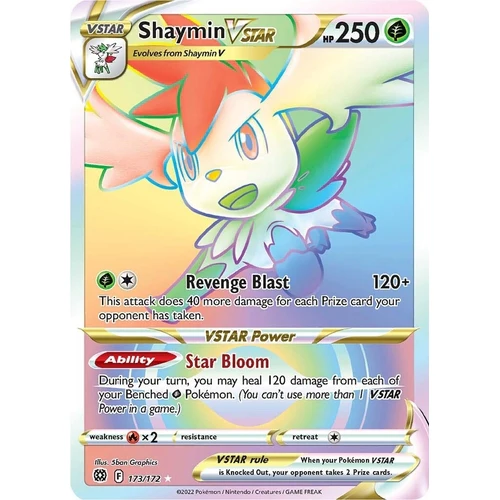 Shaymin VSTAR (Secret) (173/172) (SWSH09: Brilliant Stars)