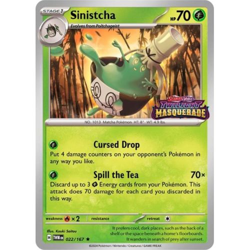 Sinistcha - 022/167 (Prerelease) (022/167) (SV: Scarlet & Violet Promo Cards)
