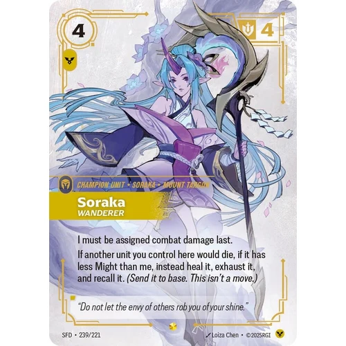 Soraka - Wanderer (Overnumbered) (239/221) (Spiritforged)