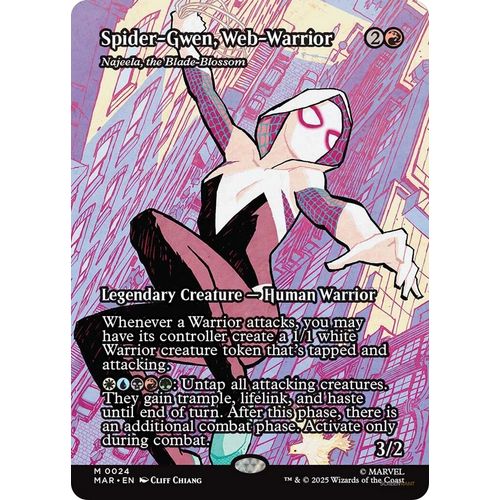 Spider-Gwen, Web-Warrior - Najeela, the Blade-Blossom (Borderless) (24) (Marvel Eternal-Legal)